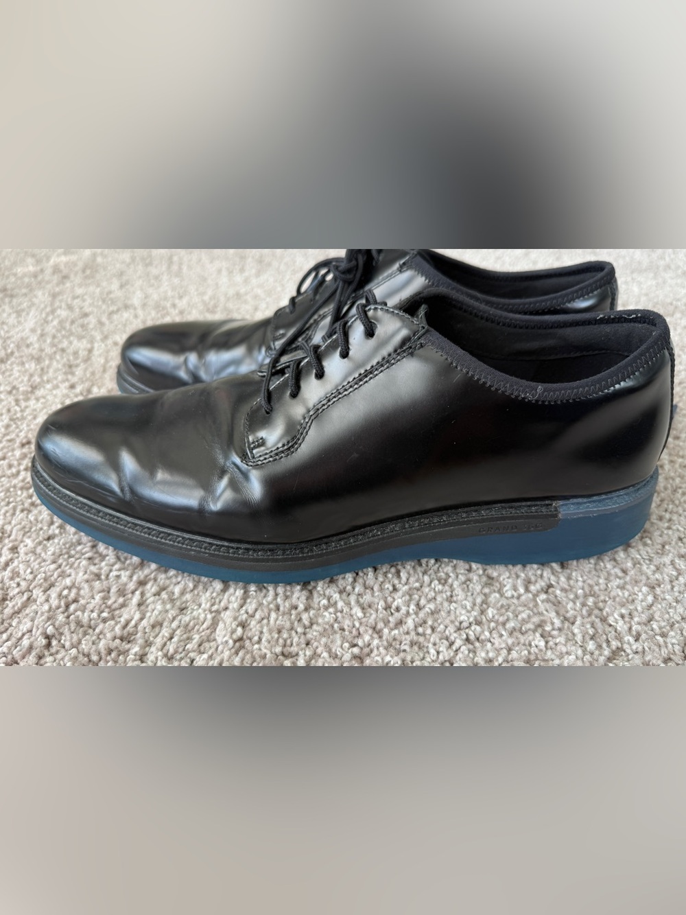 Cole Haan Grand.360 Plain Toe Oxford Dress Shoes Black Leather Men’s 13M C84109